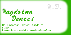 magdolna dencsi business card